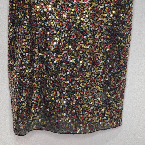 Free People Intimately Slip Dress Size Medium Multicolor Sequin Colorful Party - Picture 6 of 9